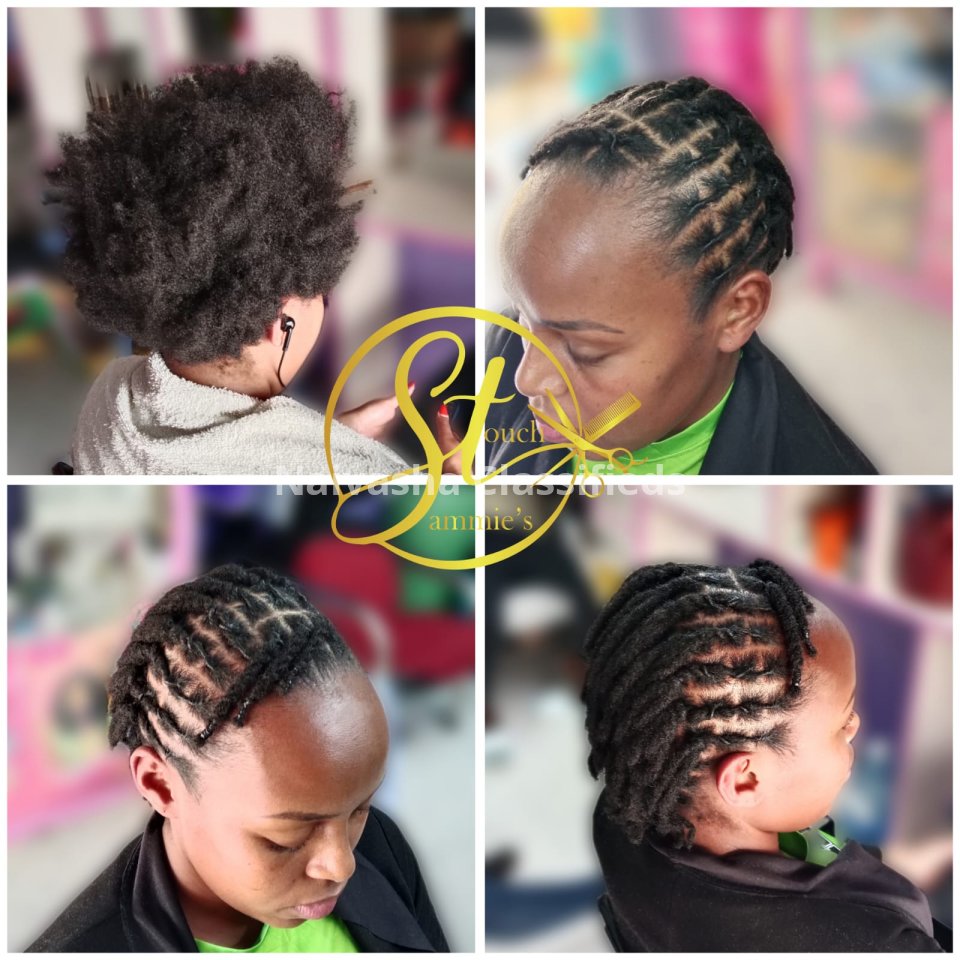 Dreadlocs , Sister locks, Artificial locs, Fresh locs, Pro coloring, Instant Locking, Naturalista, Eye Brows, Silk Press, Nails Technology