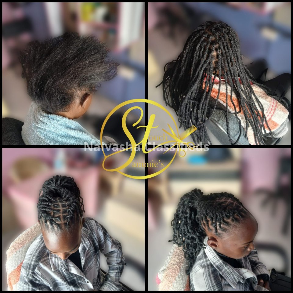 Dreadlocs , Sister locks, Artificial locs, Fresh locs, Pro coloring, Instant Locking, Naturalista, Eye Brows, Silk Press, Nails Technology