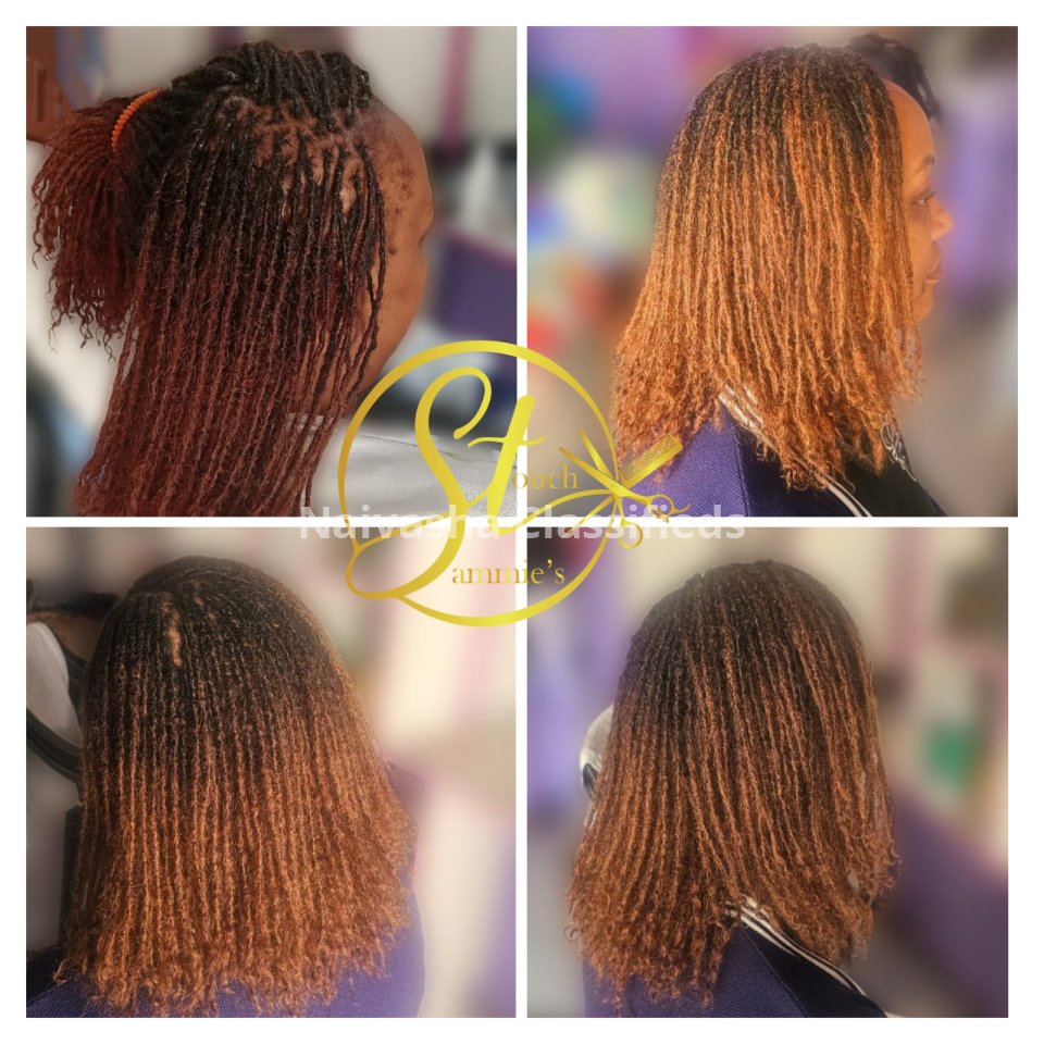 Dreadlocs , Sister locks, Artificial locs, Fresh locs, Pro coloring, Instant Locking, Naturalista, Eye Brows, Silk Press, Nails Technology