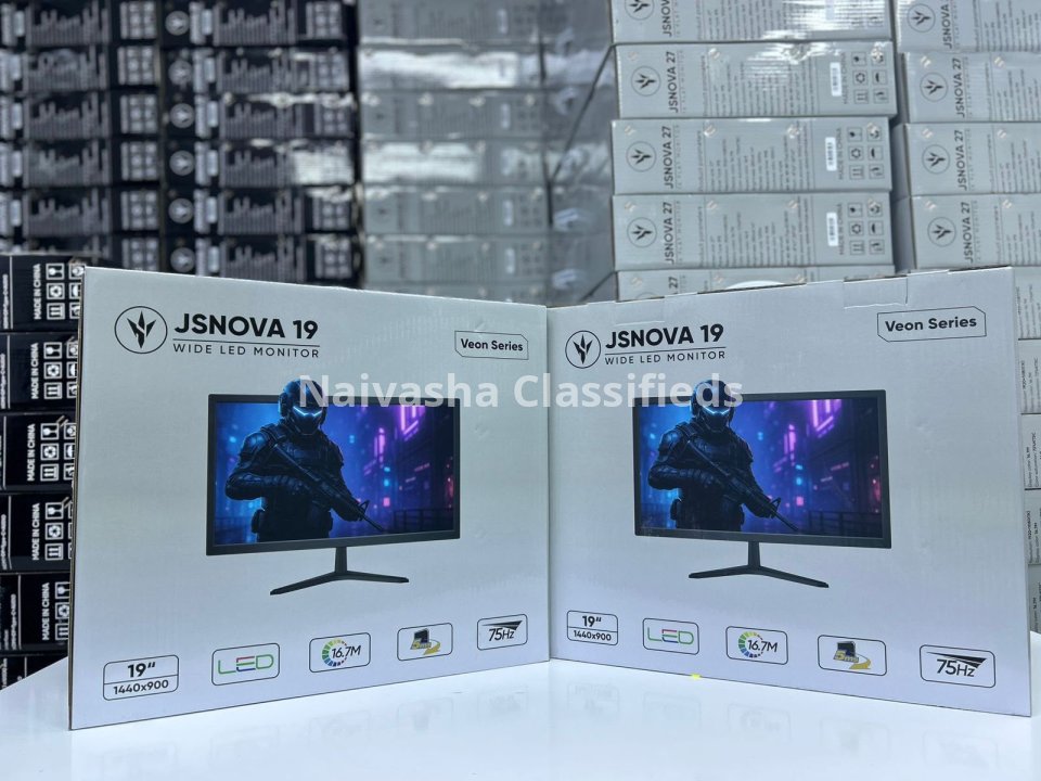 JSNova 19" HD+ Monitor 1440*900 | 75 Hz | VGA + HDMI + Audio | TN | With Bezel