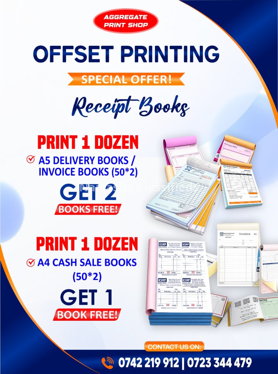 OFFER!!! Receipt Books Printing