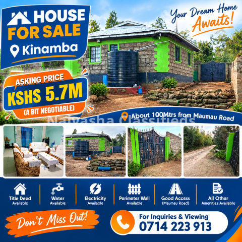 House for sale in Naivasha, Kinamba