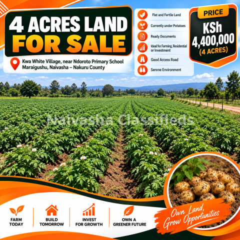 4 acres land for sale Naivasha,Maraigushu