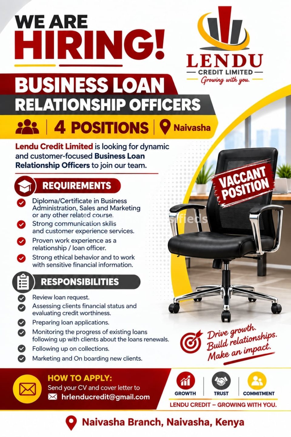 Business Loan Relationship Officers jobs in Naivasha
