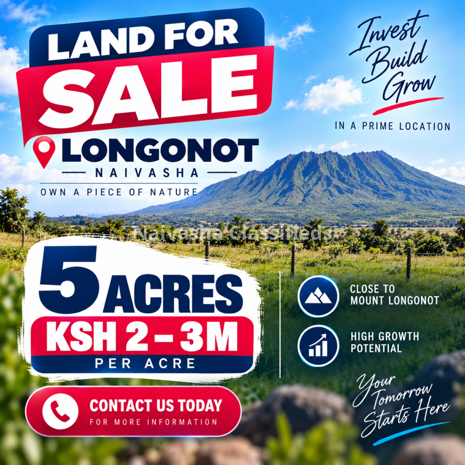 5 acres Land for sale in Longonot Naivasha
