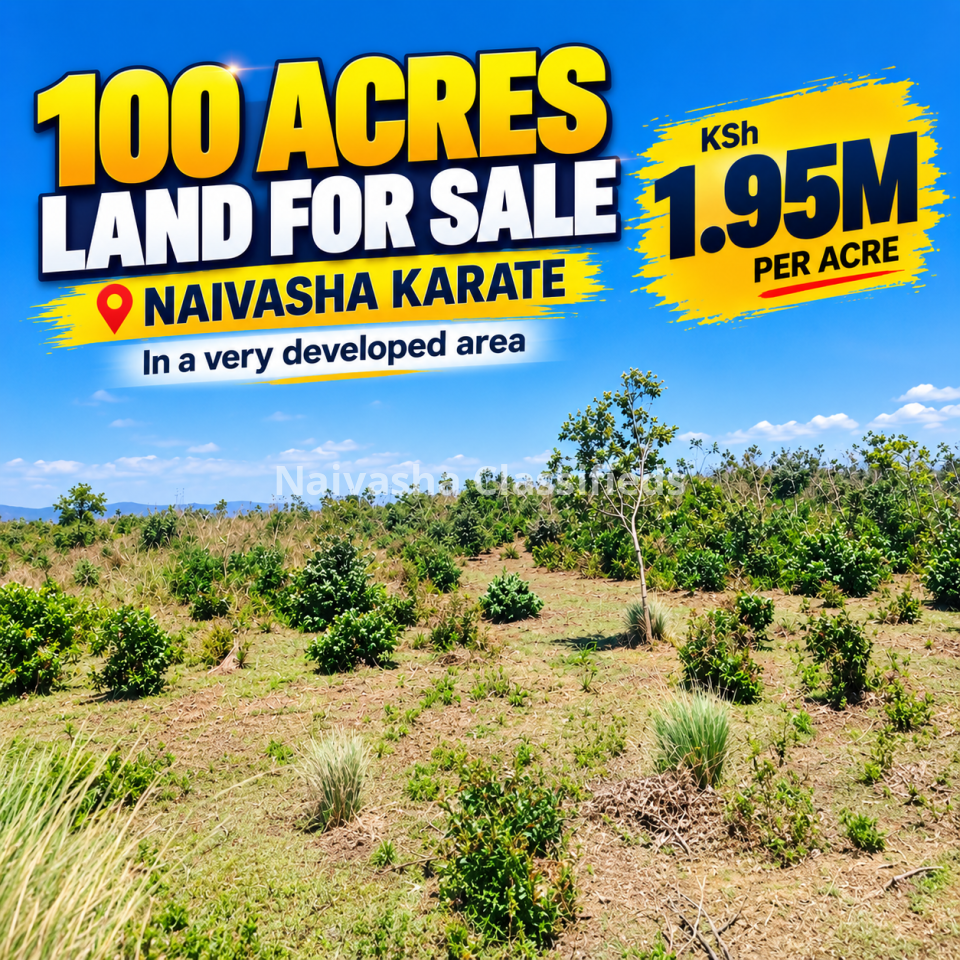 100 acres land for sale in Naivasha